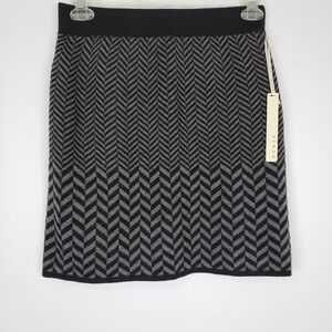 Kenar Chevron Wool Blend Skirt
